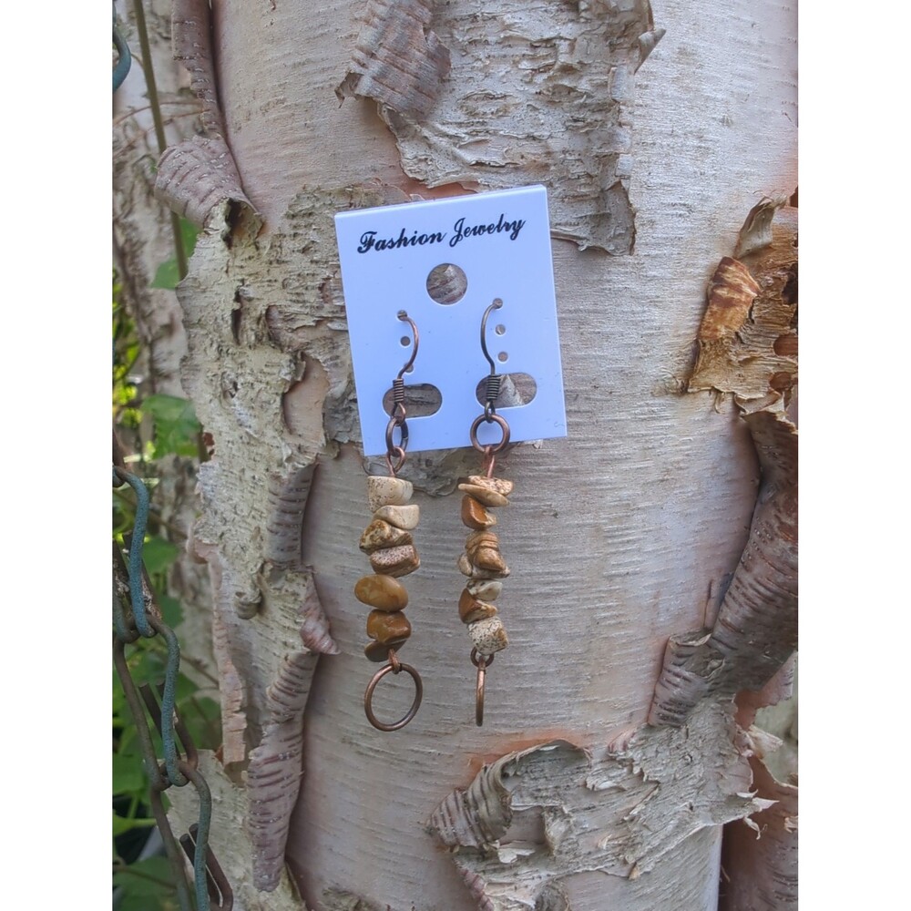 Jasper Chipped Bead Earrings